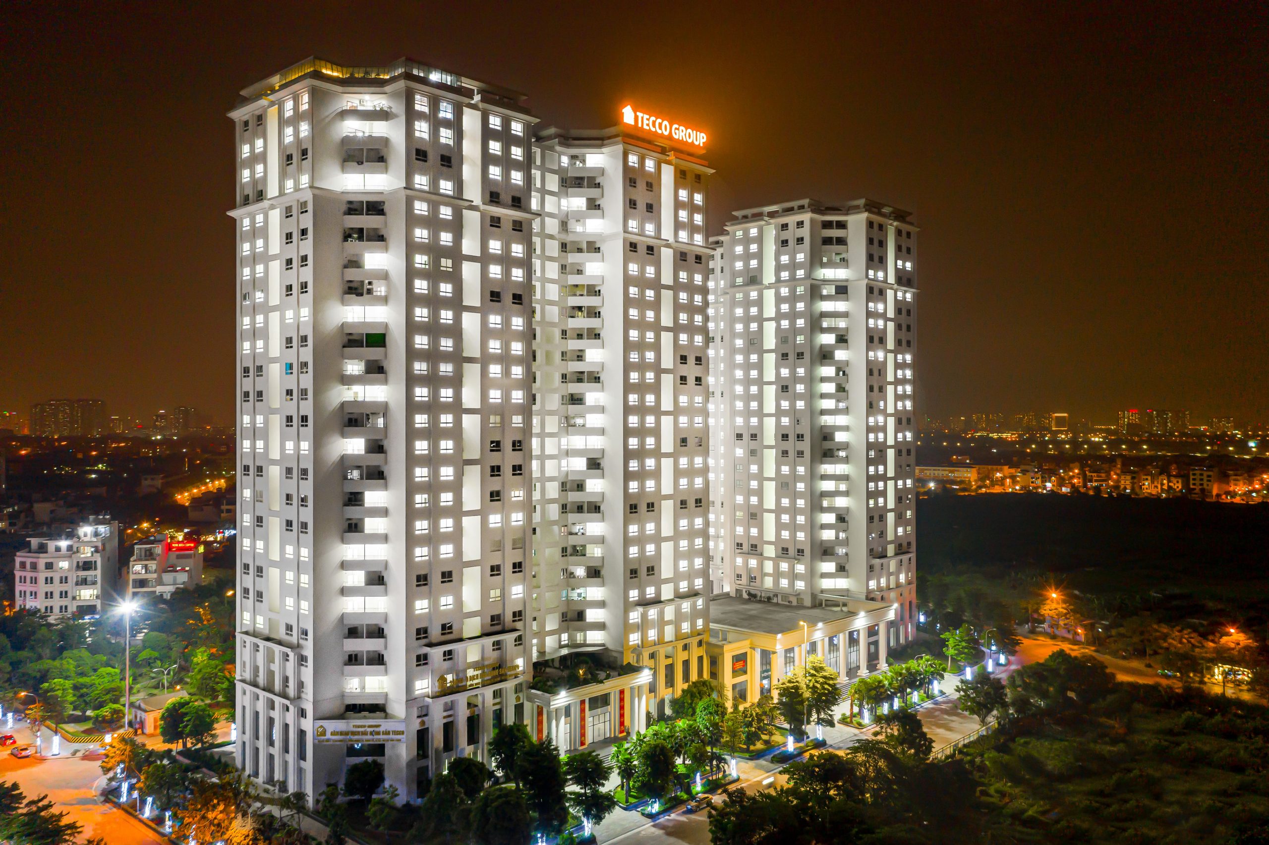 tổng quan thực tế tecco garden ban đêm