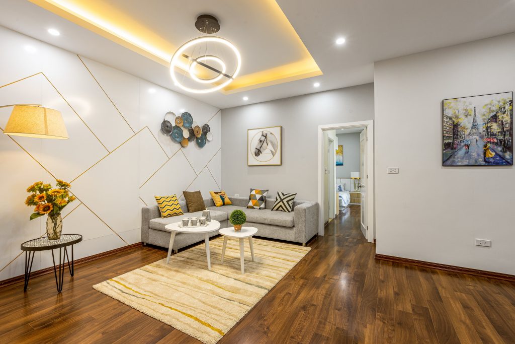 thực tế căn hộ 3pn tecco garden phòng khách